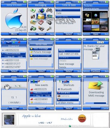 Apple in blue -   Sony Ericsson [240x320]