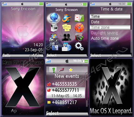 Mac OSX Leopard - Pack For SE 176x220