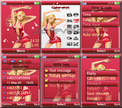 Hearts - Flash Theme 2.0 for Sony Ericsson 240x320