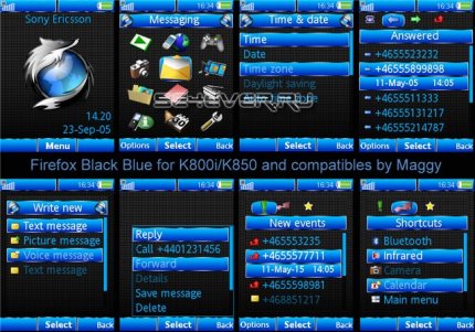 Firefox black blue -   Sony Ericsson [240x320]