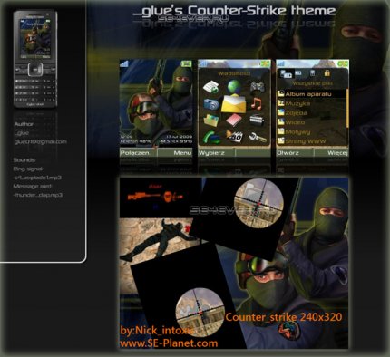 Counter Strike - Theme and Flash Menu For Sony Ericsson 240x320