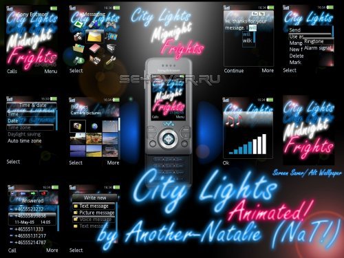 City Lights Animated -   Sony Ericsson 240x320