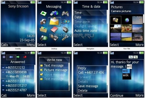 Blue Aura OS v.9 -   Sony Ericsson [240x320]