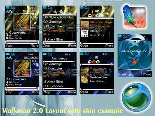 Walkman Layout And Skin For SE 176x220
