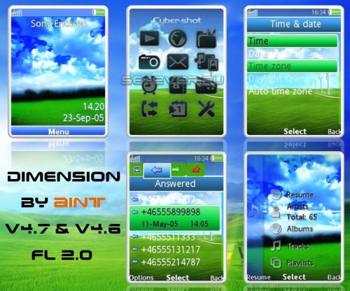 Dimension - Flash 2.0 theme for SE A2 + Media Skin