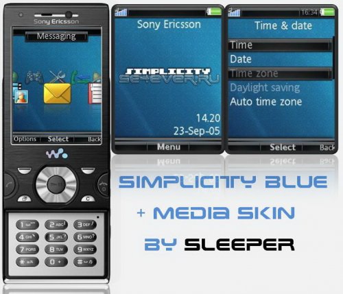 Simplicity Blue - theme for SE A2 + Media Skin