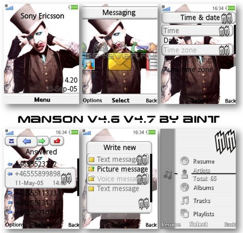 Marilyn Manson - theme for SE A2 + Media Skin