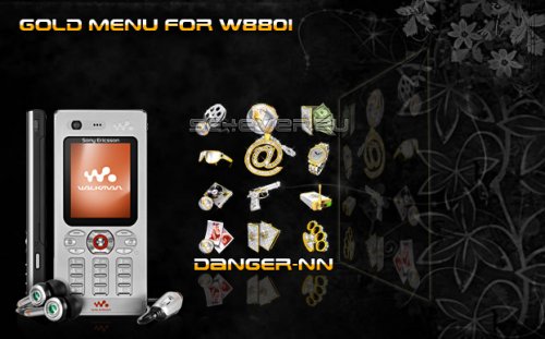 Gold menu - menu icons 240x320