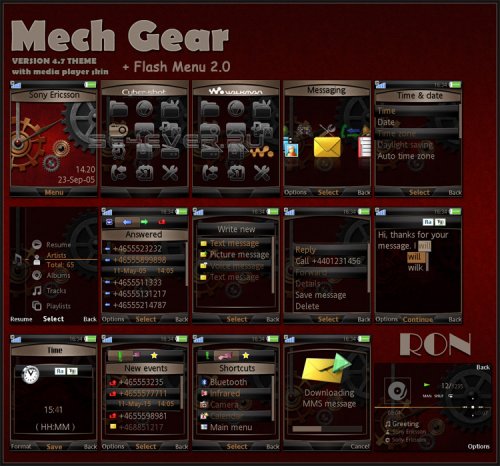 Gears - Theme and Flash Menu 2.0 For Sony Ericsson