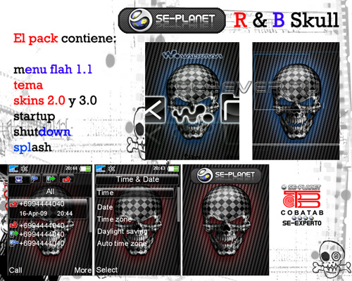 R & B Skull - Mega Pack For SE 240x320