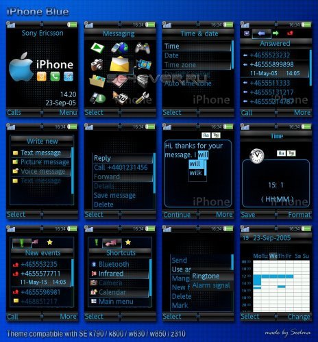 iPhone Blue -   Sony Ericsson 240x320