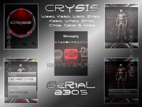 Crysis RED - Theme and Flash Menu 2.0 For Sony Ericsson