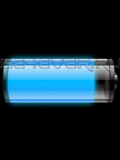 Glass Battery Blue - Flash Wallpaper 240x320