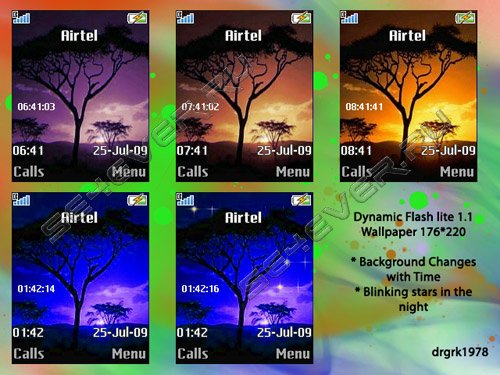 Day & Night - Flash Wallpapers 176x220 / Flash Lite 1.1