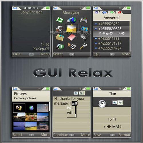 GUI Relax -    Sony Ericsson 240320