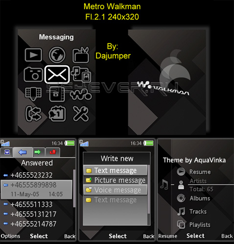 Metro Walkman - Flash Theme 2.1 For Sony Ericsson