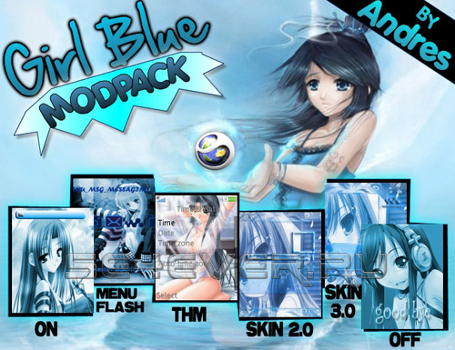 Girls Blue Anime - ModPack For SE 240x320