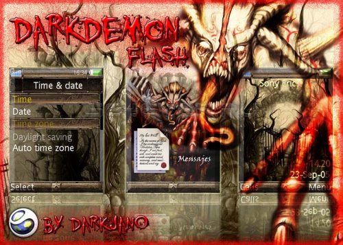 DarkDemon - Flash Theme 1.1 For Sony Ericsson