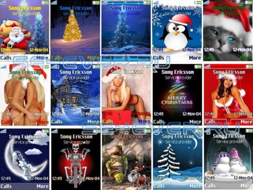 New Year & Cristmas Theme For Sony Ericsson 176x220