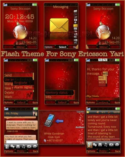 Merry Christmas - Flash Theme For Sony Ericsson Yari