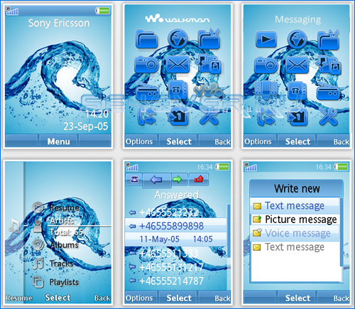 Ambient - Тема с flash меню для Sony Ericsson A200