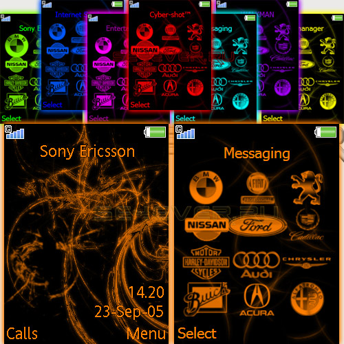 Auto menu -    Sony Ericsson (db2020, 320x240)