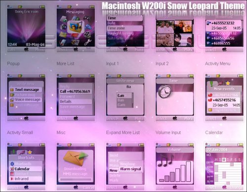 Snow Leopard - Theme For Sony Ericsson 128x160