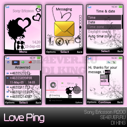 Love Pink | 240x320 |  SE A200