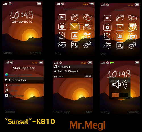 Sunset - Pack For Sony Ericsson K810