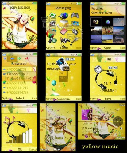 Yellow Music-    Sony Ericsson 240320 200