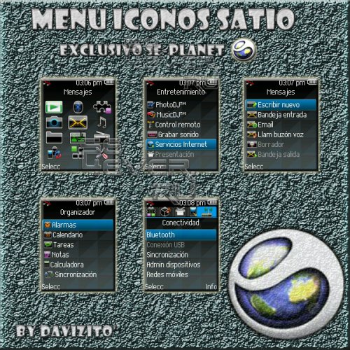 Satio Menu Icons For Sony Ericsson 128x160