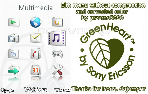 Sony Ericsson Elm Menu Icons