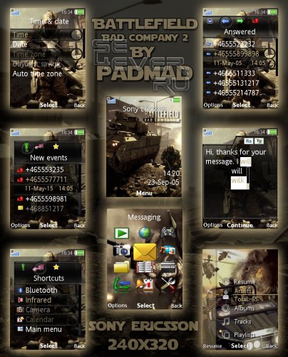 Battlefield - Theme For Sony Ericsson 240x320