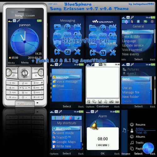 BlueSphere - Flash Theme For Sony Ericsson A200
