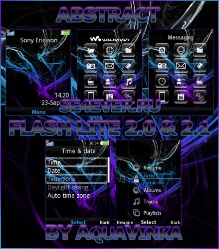 Abstract - Theme & Flash Menu For Sony Ericsson A200