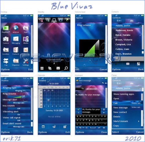 Blue Vivaz - Theme For Sony Ericsson Vivaz