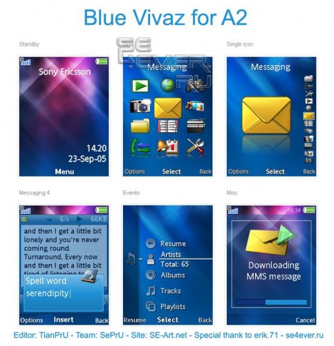 Blue Vivaz -   Sony Ericsson 240320