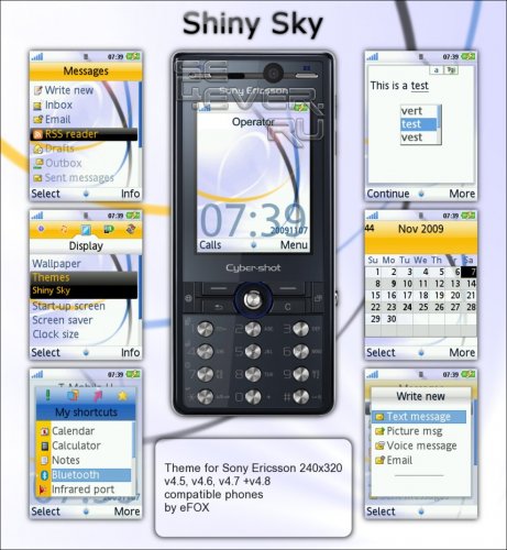 Shiny Sky - Theme for Sony Ericsson 240x320