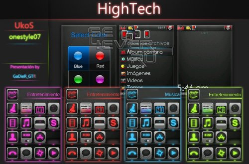 HighTech - Тема с флэш меню FL 1.1 240x320