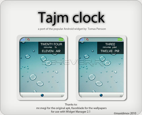 Tajm Clock - Flash Wallpapers 2.