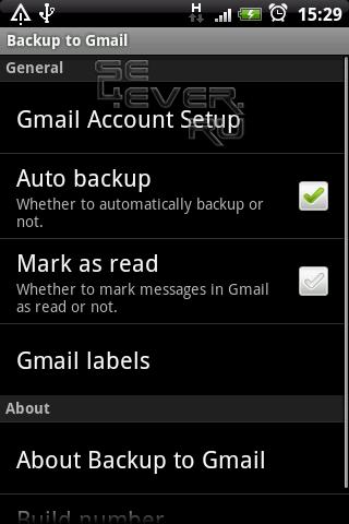 Backup to Gmail -   SMS/MMS      Gmail 