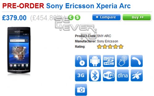  Sony Ericsson arc   
