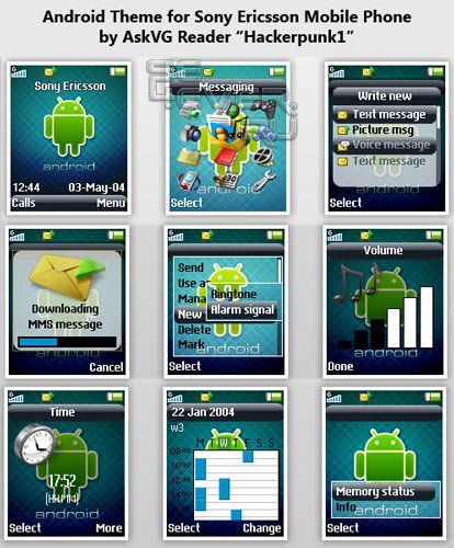 Google Android - Тема для Sony Ericsson 128x160