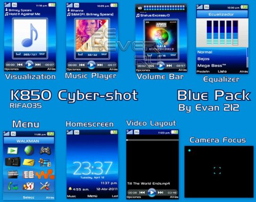 Cyber-shot Blue Pack K850 R1FA035