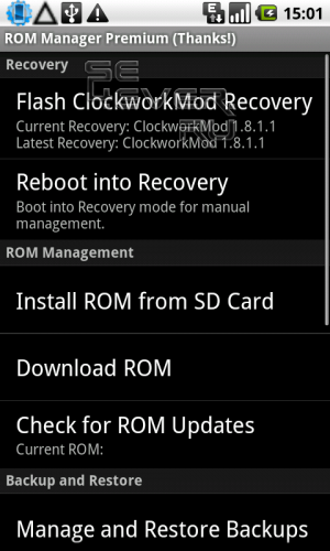 ROM Manager Premium -   Android