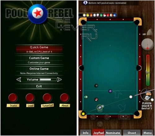 Pool Rebel - Игра для Symbian^9.4 / Symbian^3