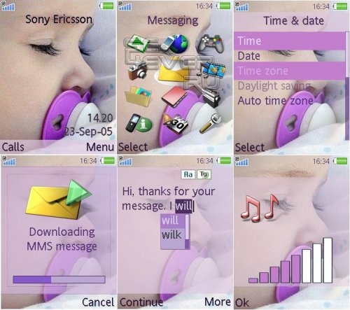 Малыш - Тема для Sony Ericsson А100 240х320