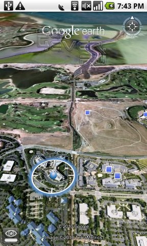 Google Earth v1.0 (Google планета Земля) - программа для Android 2.1