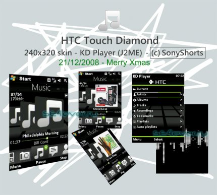 HTC Touch Diamond - Skin for KD Player 240x320