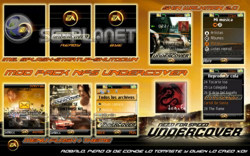 NFS Undercover Mod Pack For Sony Ericsson FL 1.1